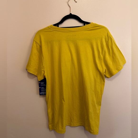 Champion Women's Get Happy Logo Yellow Short Sleeve T-Shirt Large NWT - Picture 4 of 8